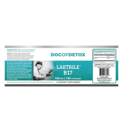 Vitamin B17 Laetrile Capsules 100mg - Natural Amygdalin Supplement